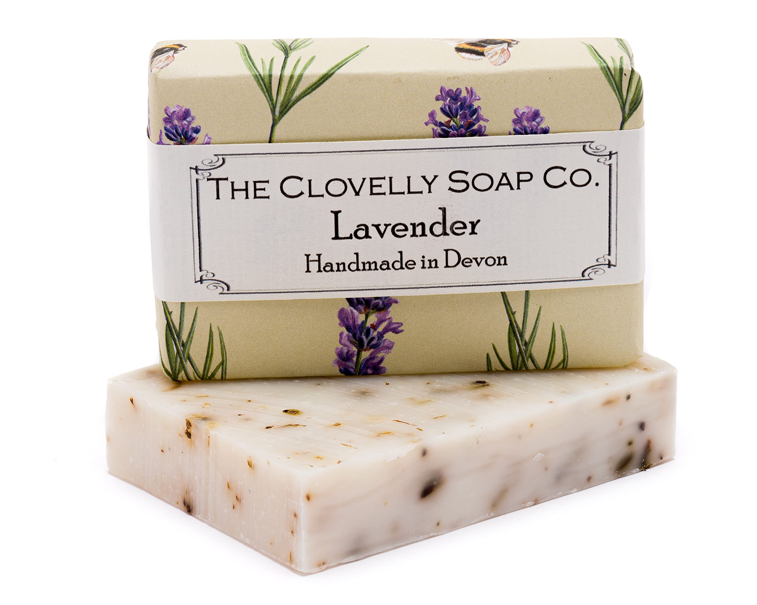 Clovelly Soap Co Natural Handmade Lavender Soap Bar for all Skin Types 100g
