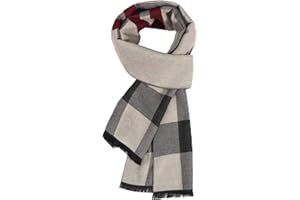 Airniese Men Scarf for Winter,Mens Winter Scarf Cashmere Scarf for Windowpane Designs Selection Husband Father Gift