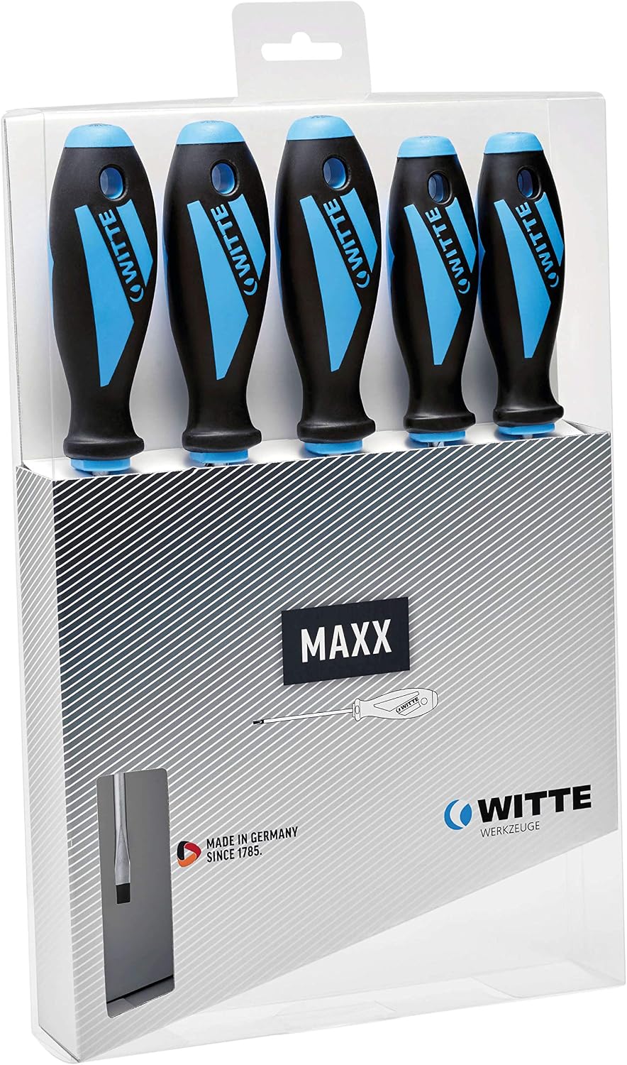 WITTE 653726 - Juegos de destornilladores MAXX Puntas Torx de seguridad (x6), Multicoloured