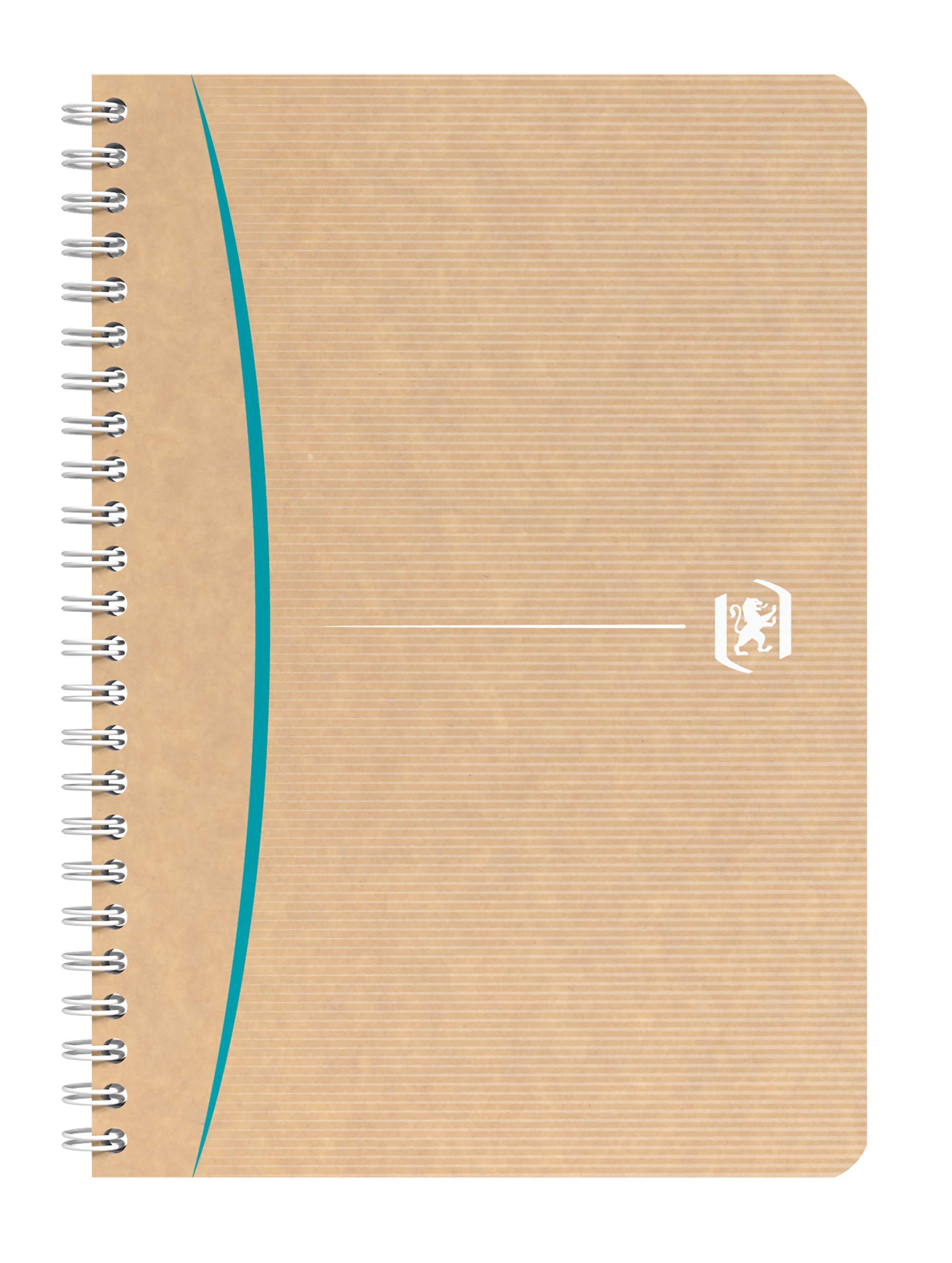 Oxford Touareg A5 Notebook Small Squares 5 mm 180 Pages Recycled Paper Spiral Bound Kraft Cover Random Colour