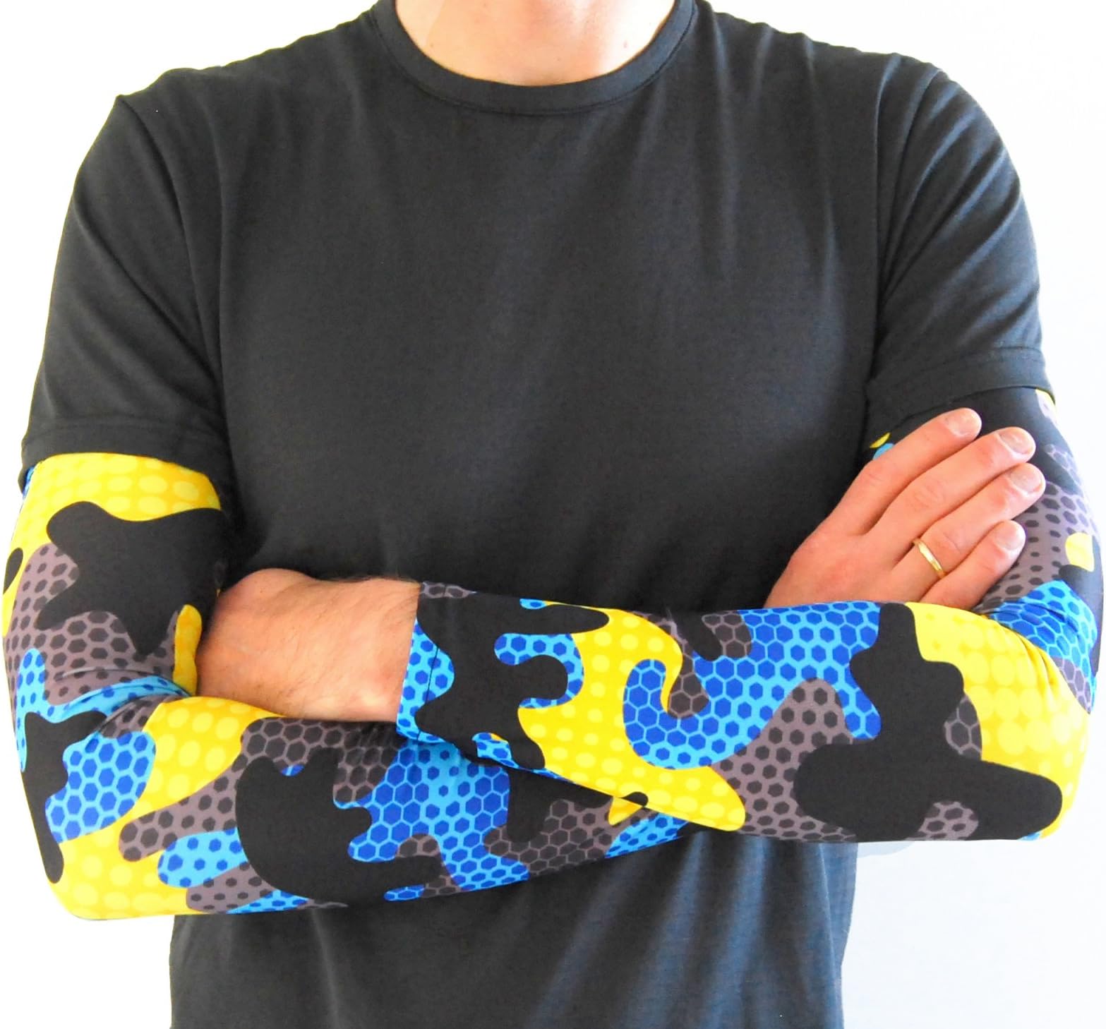 HALFWORN® ARM WARMERS with cool motifs & patterns | Arm sleeves | Arm Cuffs | UV Protection | Wind Protection | Cold protection | Emojis | Animals | Colorful | Patterned | Jungle | Comic