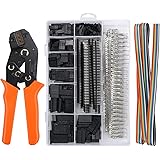 Proster Dupont Crimper SN-28B, Ratchet Dupont Crimping Tool with 1550 Dupont Connectors Male/Female Pin 0.1-1.0mm² for 2.54/3