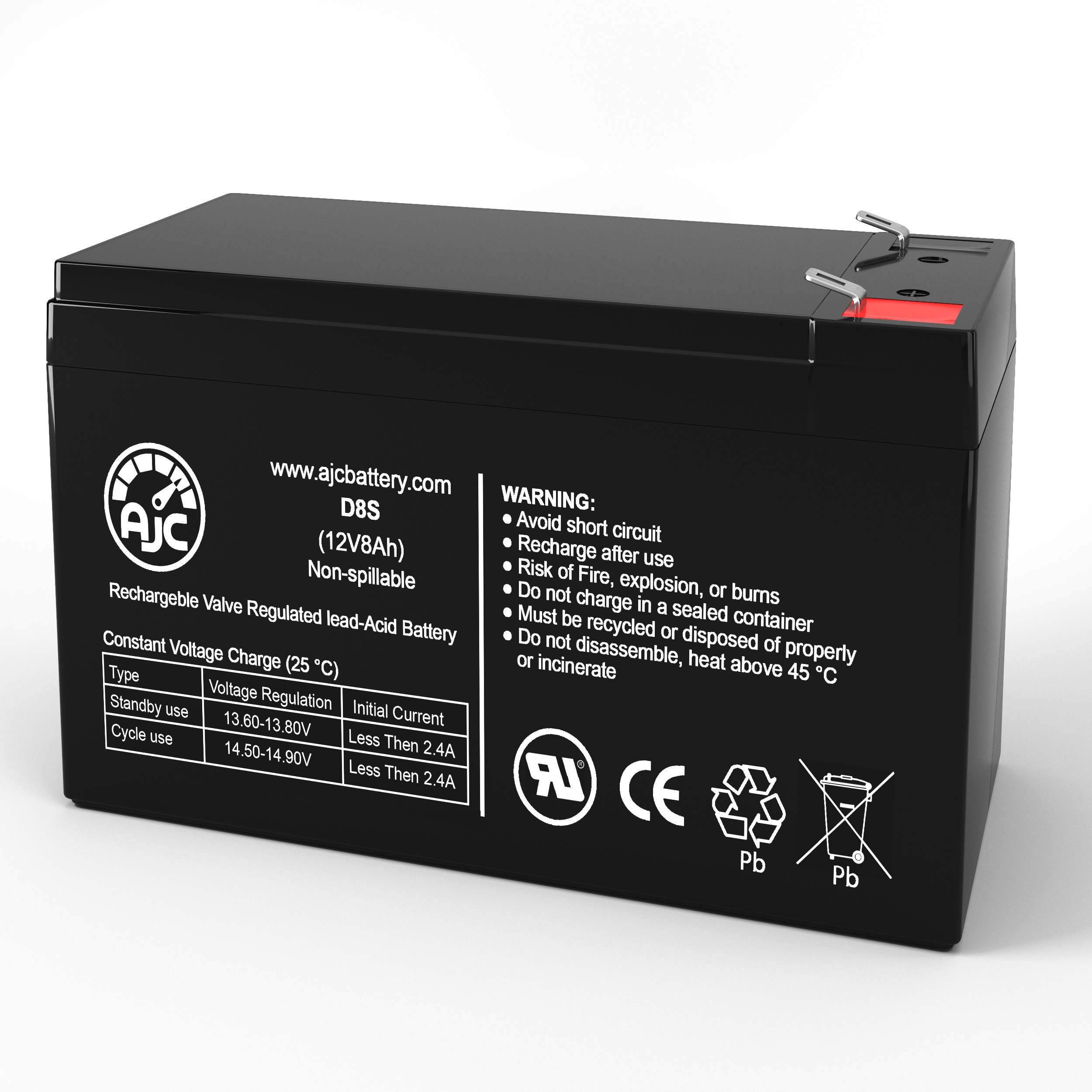 AJCBattery Compatible with Razor EcoSmart Metro 12V 8Ah Electric Scooter Battery