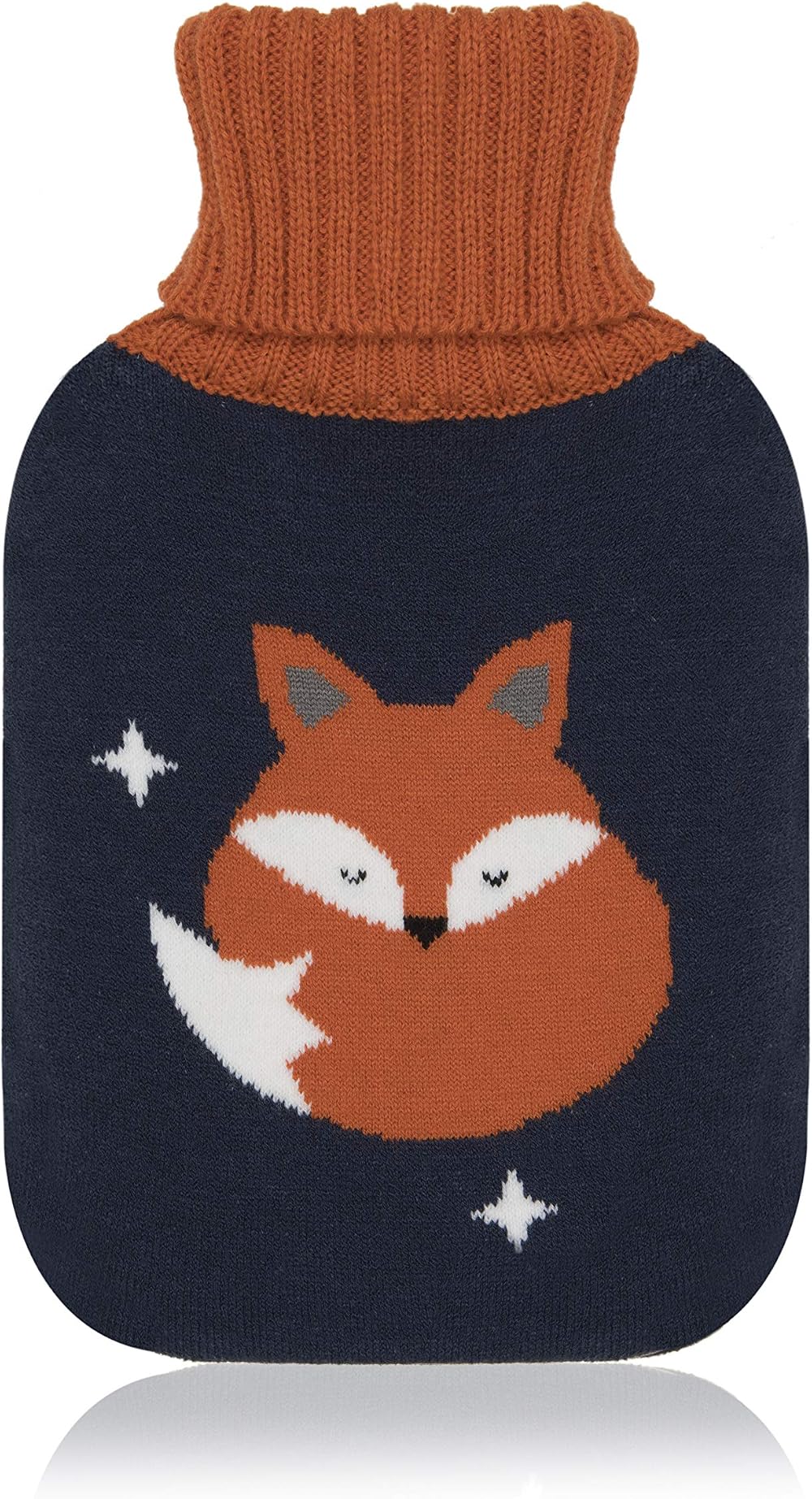 The Hot Water Bottle Shop Knitted Midnight Fox Cover - Cozy Warm Winter