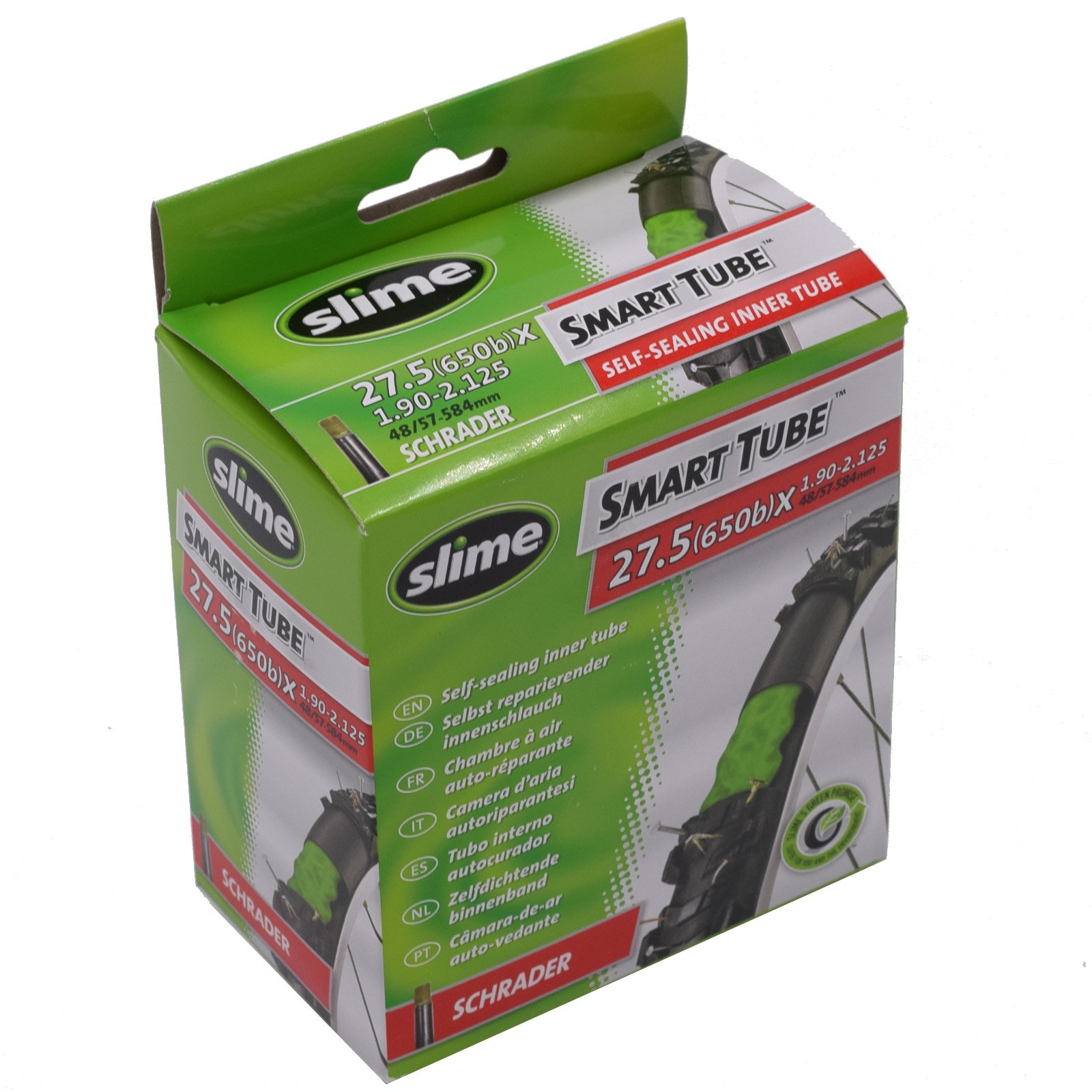 Slime Smart Self Healing 650b Bike Inner Tube 27.5" X 1.90-2.1 Schrader Valve