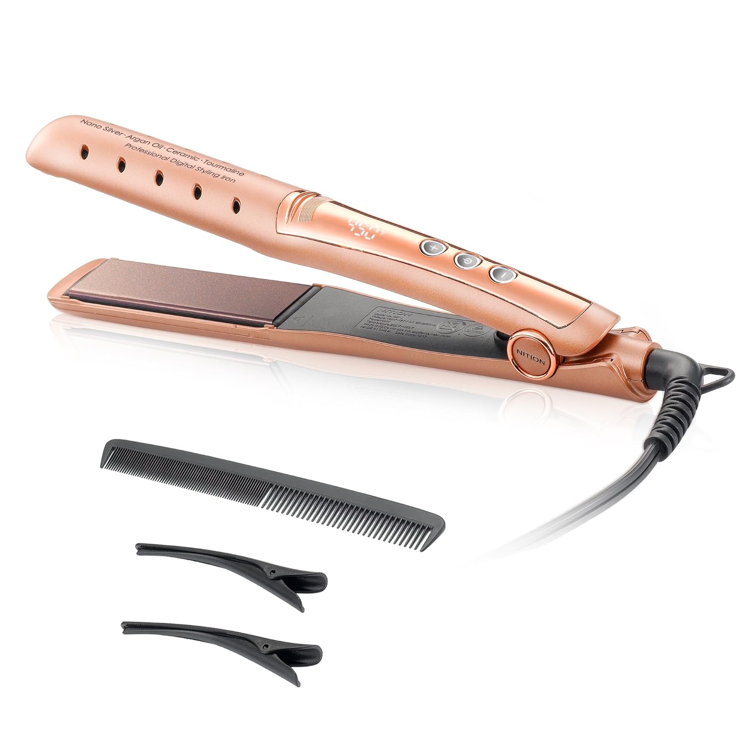 nition professional salon hair straightener argan oil