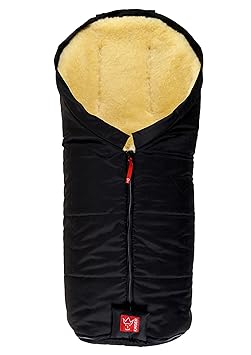 Kaiser 67204-25 - Fußsack 'Iglu Aktion' Medizinfell, Farbe: schwarz