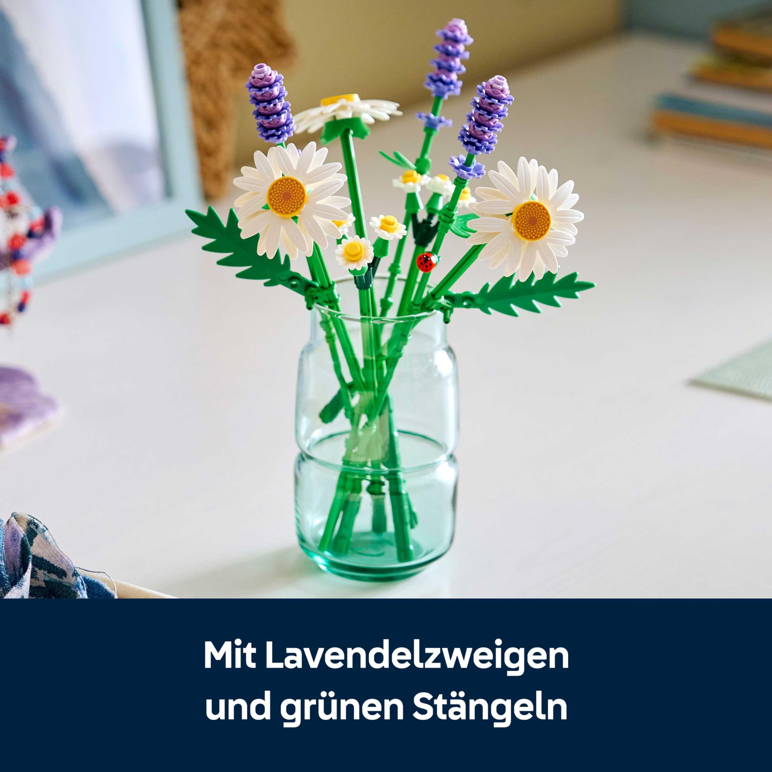 LEGO Botanicals Gänseblümchen - Strauß aus Kunstblumen mit Gänseblümchen & Lavendel - DIY Deko fürs Kinderzimmer - Geschenkidee zum Geburtstag für Mädchen ab 9 Jahren - 11508 4
