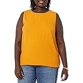 Amazon Essentials Women's Regular-Fit Sleeveless Layering Tank Top Crew Neck