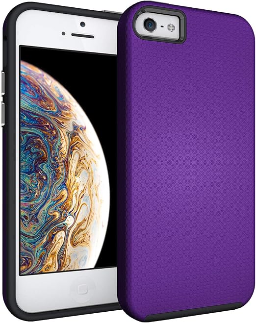 Amazon Com Ipason Iphone 5s Case Iphone Se Case 16 Iphone 5 Case Dual Layer Light Durable Scratch Anti Shockproof Protective Cover For Apple Iphone 5 5s Se 16 Violet
