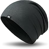 SUNMECI Thin Slouchy Beanie Hat - Soft for Chemo Hair Loss, All Day & Night Wearable Sleep Cap, Warm Stretchy for Men Women