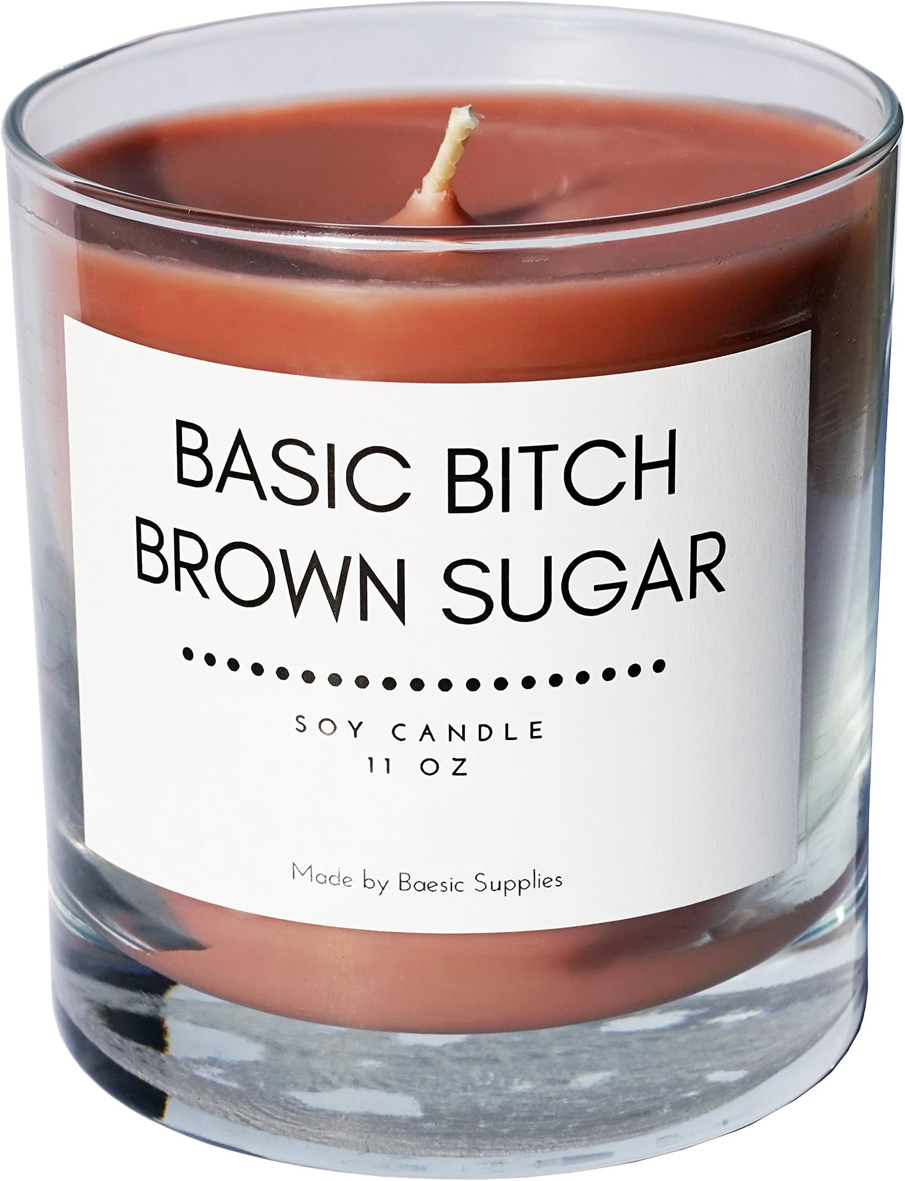 Baesic Supplies Basic Bitch Brown Sugar Soy Candle, 11 oz