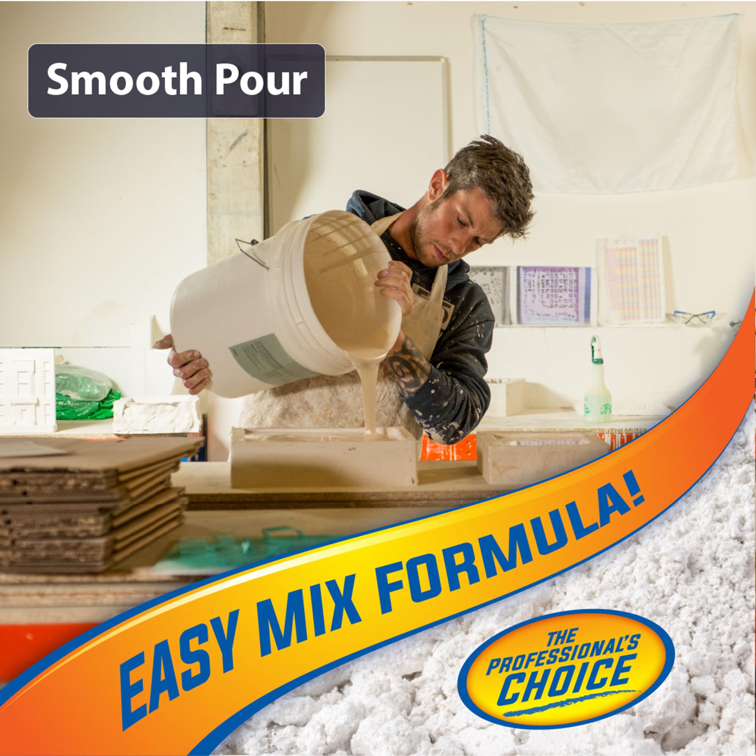 Perfect Plaster Non-Toxic, Color-Blendable, Mix with Water Pottery & Ceramic Casting Material - 4 Pound