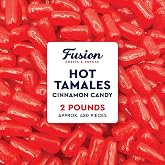 Hot Tamales Fierce Cinnamon Candy, Chewy &amp; Spicy, Gluten &amp; Fat-Free, 2lb | Approx. 480 Fiery Cinnamon Bites, Bold Spicy-Sweet Flavor, Great for Parties and Gifting, Heat-Sealed Bag for Easy Serving
