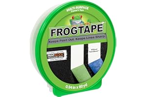FrogTape Multi-Surface Painters Tape with PAINTBLOCK, 1 Inch Wide (0.94 In. x 60 Yds), Medium Adhesion, Green, 1 Roll (1358463)