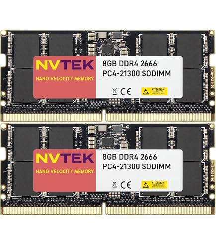 NVTEK 16GB (2X8GB) DDR4 3200MHz PC4-25600 SODIMM 2Rx8 1.2V CL22