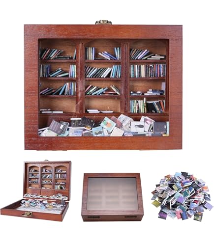 Amazon.com: ZVCAQ Anxiety Bookshelf | Miniature Book Matchbox