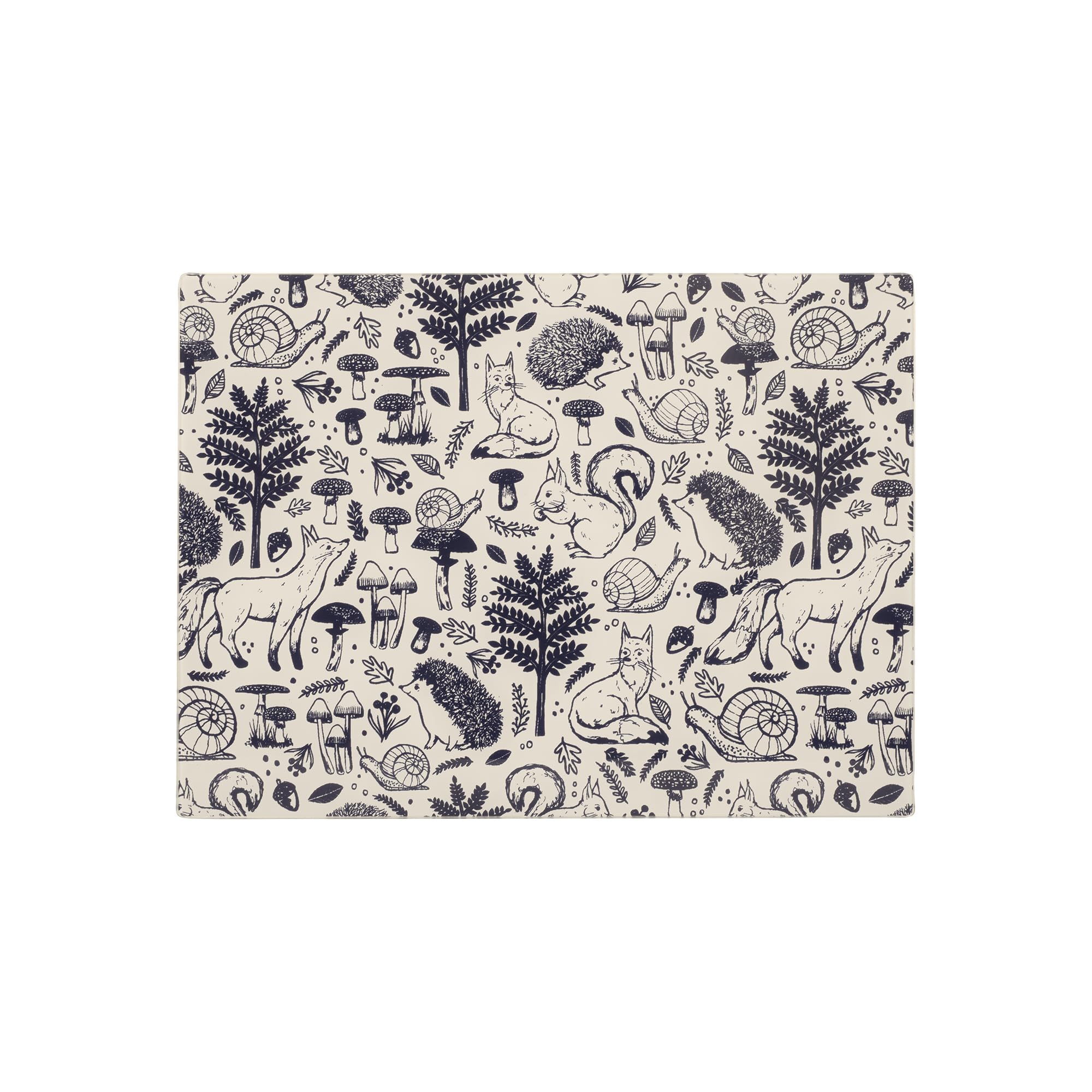 Price & Kensington Woodland Work Top Saver Heat Resistant Glass Easy Clean Surface for Protecting Work Surfaces While Preparing Foods Measures 40x30cm