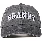 InnoBeta Granny Gifts Cap for Grandma, Funny Adjustable Embroidered Hat Gifts for Birthday, Christmas, Grey