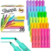 Sharpie Tank Highlighters, Chisel Tip, 12 Assorted Fashion Colors, Value Pack, 36 Count - For Studying, Note-Taking, School, College, Office, Student &amp; Teacher Supplies