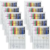 Yasdyri 10 Boxes Quick Fix Sewing Kit with Needles and Thread Box | Mini Threaded Needle Kit Each Box with 10 Pieces