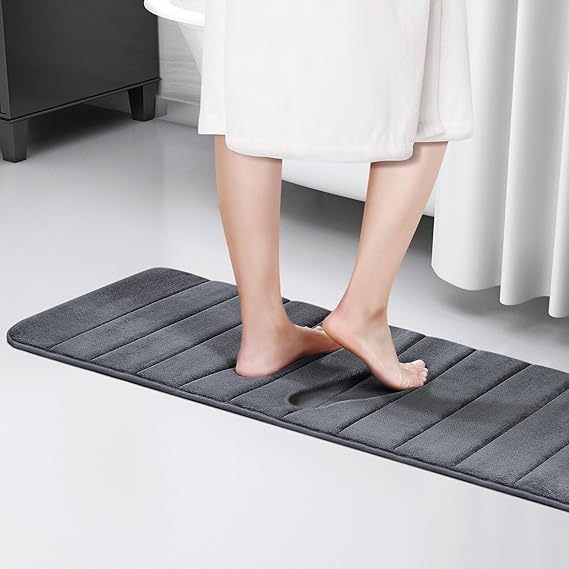 Lifewit Badezimmerteppich Memory Foam Badeteppiche Saugfähige Badematte Rutschfeste Unterseite 40D