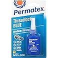 Permatex 24210 Threadlocker Blue Medium Strength,Thread Lock & Screw Glue for Bolts Nuts & Fasteners to Prevent Loosening & Corrosion, Removable with Hand Tools, 10 ml