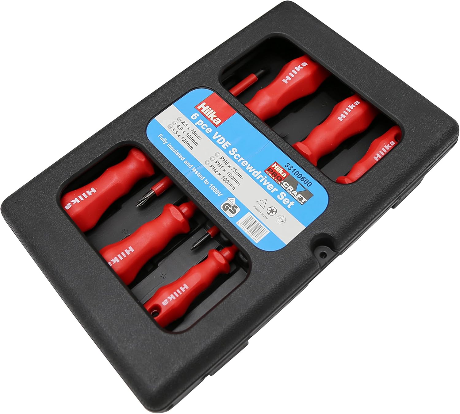 Hilka 33100600 6 PCE Pro Craft VDE Screwdriver Set - Image 3