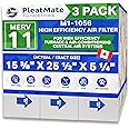 M1-1056 MERV 11 | AMP M1-1056 Generic Replacement Filter. Actual Size 15 3/8" x 25 1/2" x 5 1/4". Case of 3 Manufactured in C