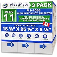 M1-1056 MERV 11 | AMP M1-1056 Generic Replacement Filter. Actual Size 15 3/8" x 25 1/2" x 5 1/4". Case of 3 Manufactured in C