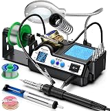 Preciva Soldering Station 927IV 130W Magnifier 5 Tips Dual LCD Display view 1