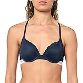 Tommy Hilfiger Womens Mesh RIC-rac Trim Logoband Push-up Micro Bra