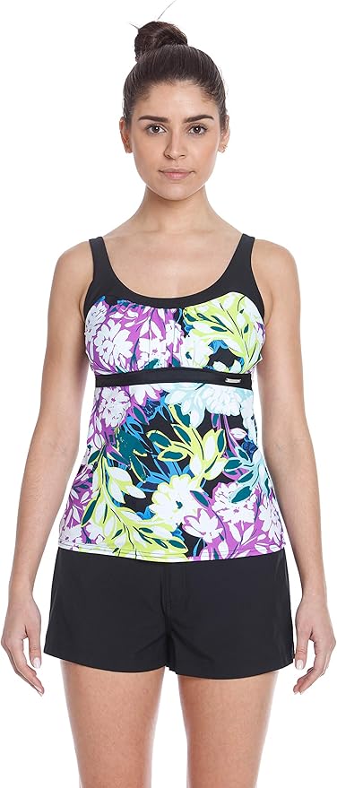 women's zeroxposur ruched tankini top
