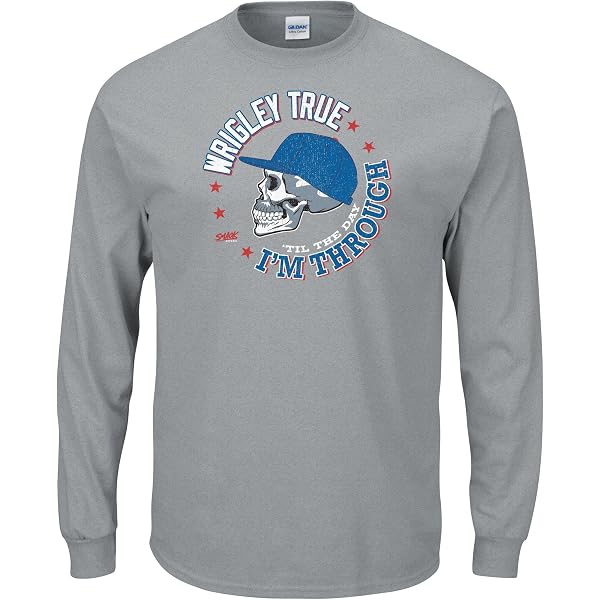 "Chicago Baseball Fans. No Place Like Home" T-Shirt - Long Sleeve Graphic Tee, Screen Printed In USA (X-Large) - View #4