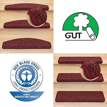 Kettelservice-Metzker Stufenmatten Rambo im 15er SparSet Halbrund Bordeaux