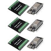 DWEII 3 Sets ESP32 Breakout Board Shield Terminal Adapter with ESP32 Development Board Type C for Arduino