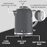 Breville Curve Electric Kettle 1.7 Litre 3KW Grey Chrome VKT227 view 5