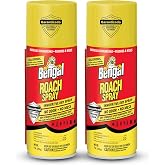 Bengal Roach Spray Dry Aerosol Indoor Roach Killer - 9 oz | Dry Penetrating Formula - Flushes Hidden Roaches - Odorless &amp; Non-Staining - Crack &amp; Crevice Bug Spray - 2 Pack