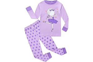 KikizYe Little Big Girls Pajamas Set Long Sleeve PJs 100% Cotton Pyjamas