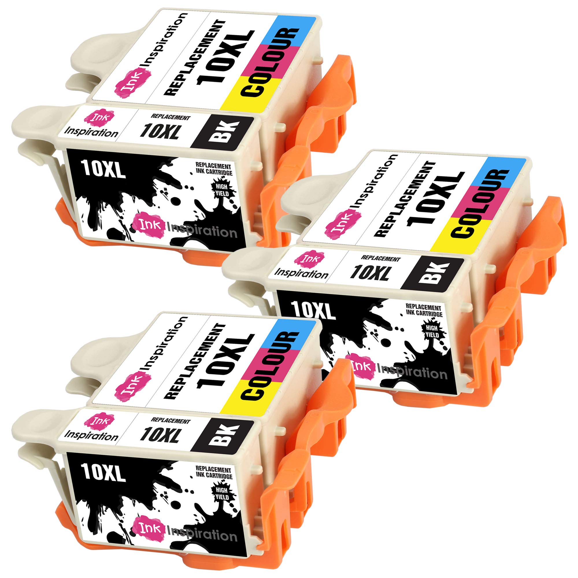 Ink Inspiration® Replacement for Kodak 10 10XL 10B 10C Ink Cartridges 6-Pack, Use with Kodak ESP 3 5 7 9 3250 5100 5210 5250 5300 5500 6100 6150 7250 9250 Hero 6.1 7.1 9.1 | Black(x3)/Colour(x3)