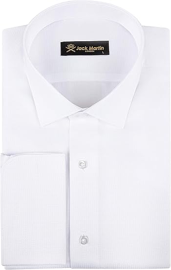 white double cuff slim fit shirt