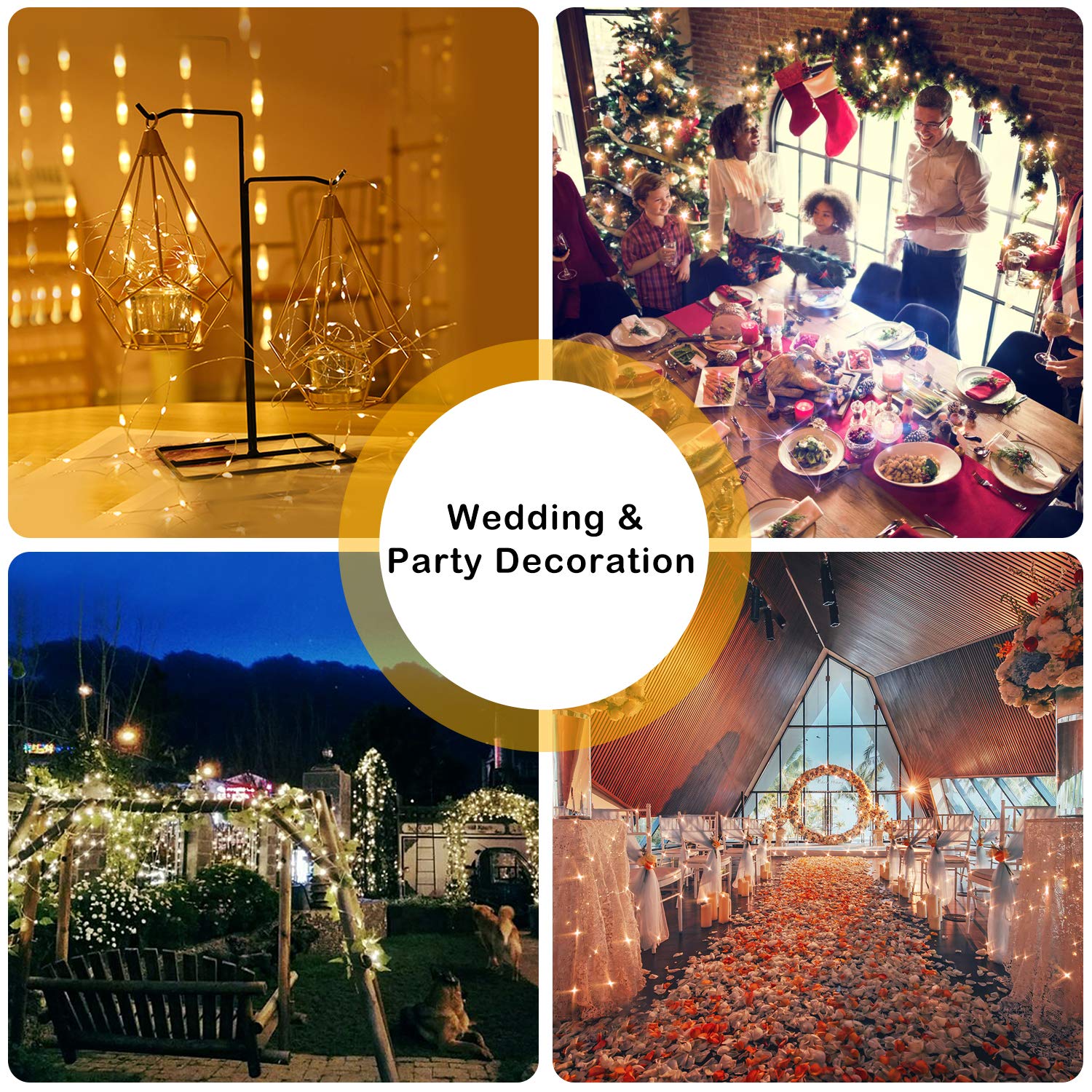 Craftersmark 100 Micro LED Fairy String Light Battery Powered 33ft Long Ultra Thin String Copper Wire Lights with Remote Control and Timer Perfect for Christmas, Thanksgiving, Wedding, Party, Bedroom