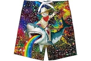 ALISISTER Boys Swim Trunks Toddler Beach Shorts Boardshorts Pockets Elastic Drawstring 5-14 Years Old