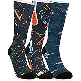 Magifuls Novelty Crew Socks for Unisex Wild Side with These Eye-Popping Prints 3 Pairs One Size