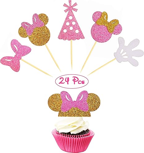 minnie mouse cupcake toy set