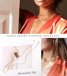 Aobei Pearl 18k Gold Plated Oval Link Chain Choker