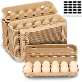 AEIMIJPQ 25-Pack Empty Egg Cartons 12 Count,Natural Paper Pulp Egg Cartons Bulk for Fresh Eggs Storage,Reusable Cardboard Eggs Holder for Farm, Kitchen, Organizing &amp; Transport