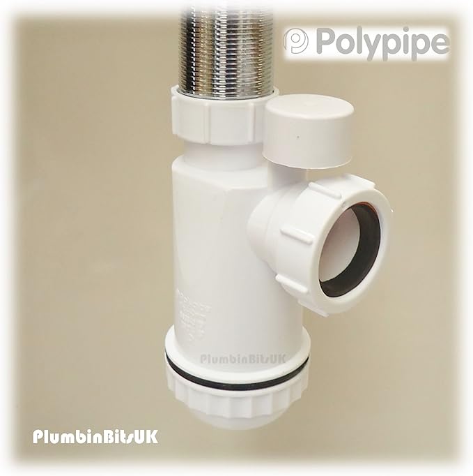 Polypipe 40mm 11/2" Sink or Urinal Anti Syphon Bottle Trap 76mm Deep