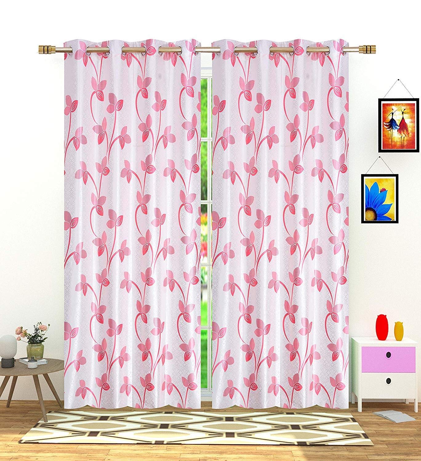Buy Galaxy Home Decor Polyester Printed Curtains For Long Door 9