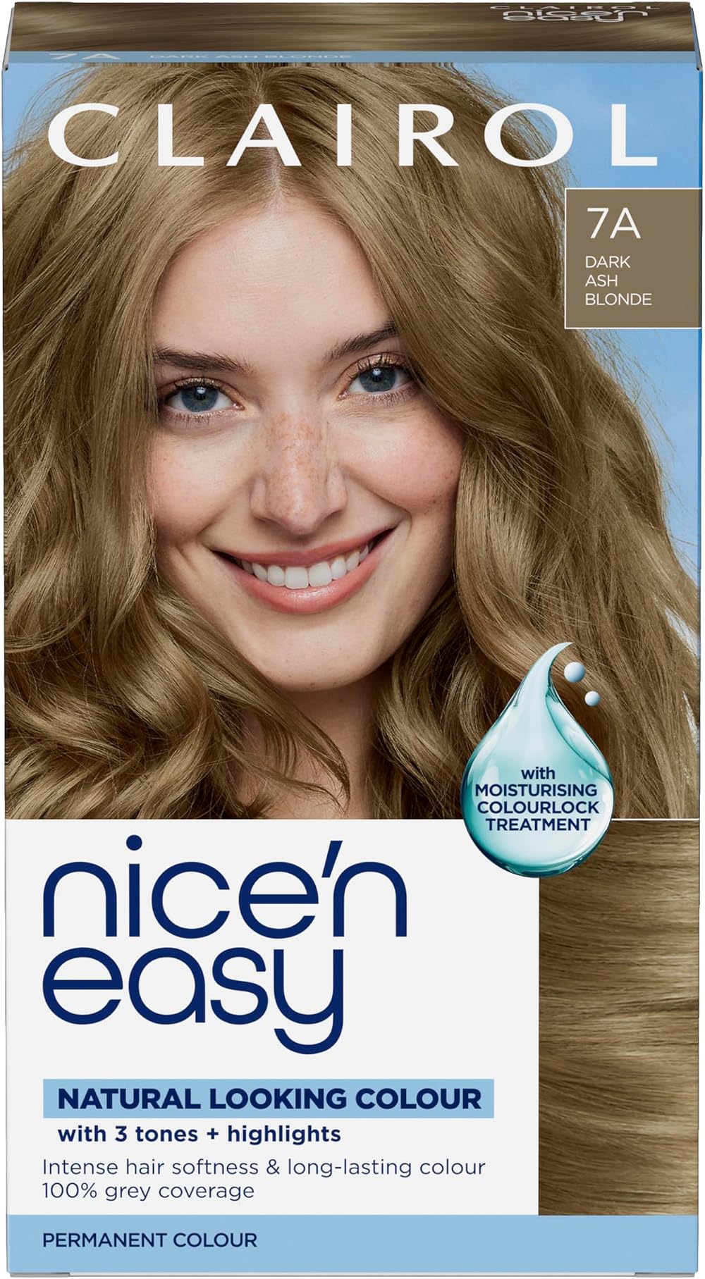 Clairol Nice'n Easy Crème 7A 7C Dark Ash Blonde Oil Infused Permanent Hair Dye